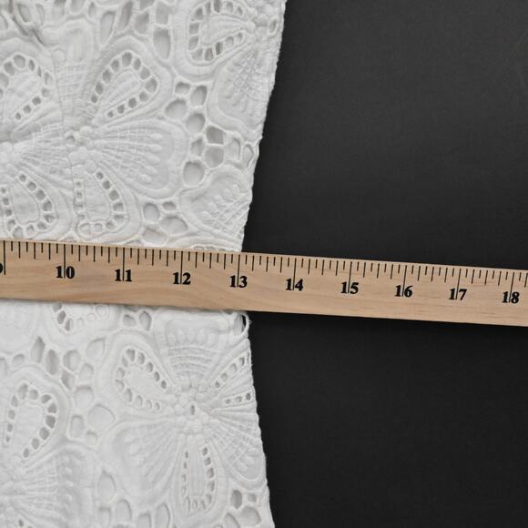 LILLY PULITZER‎ Marla Dress Size 2 Resort White Floral Lace Sleeveless Fit Flare - Picture 6 of 13